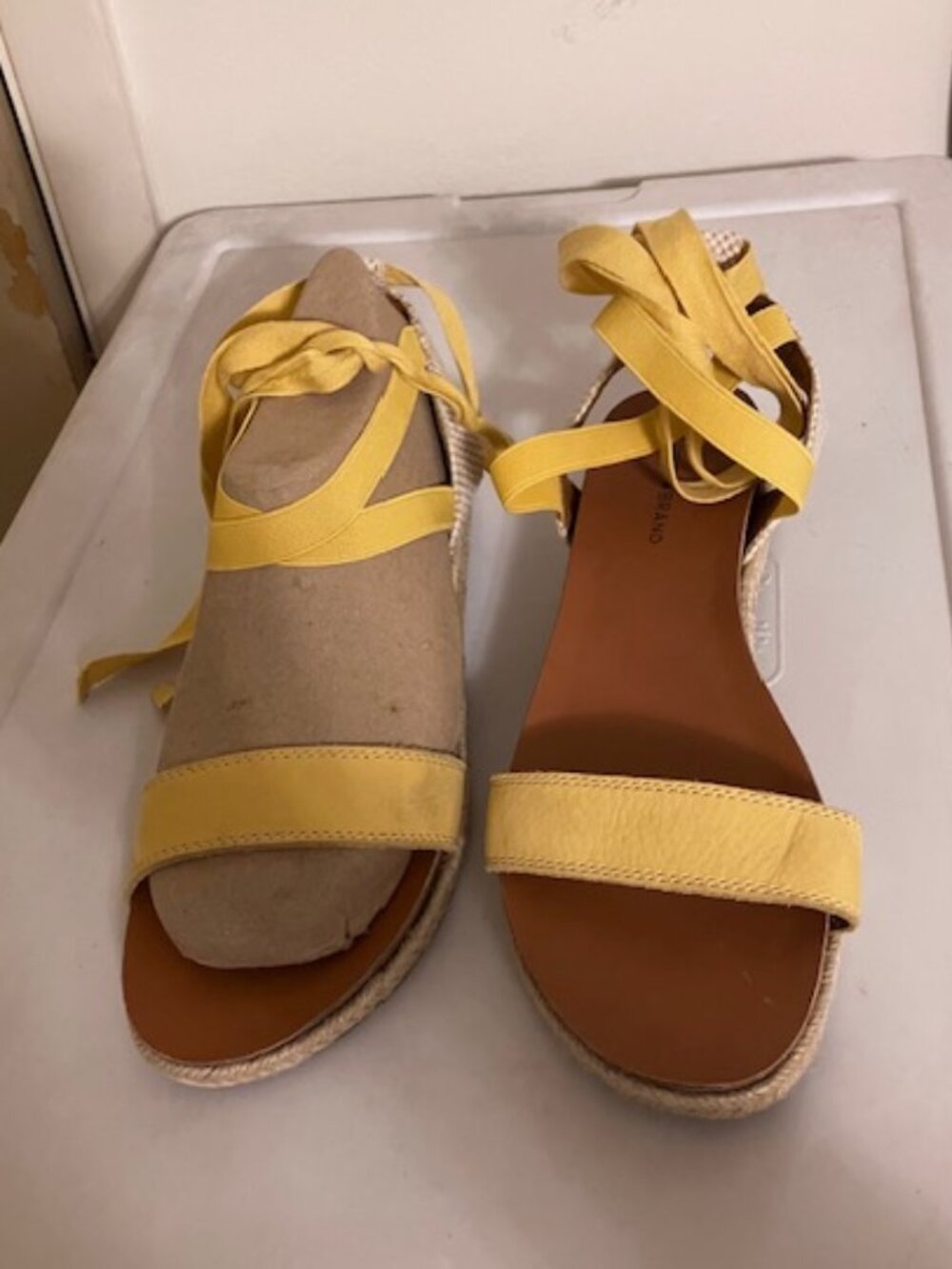 Lucky Brand Yellow Espadrille Sandals